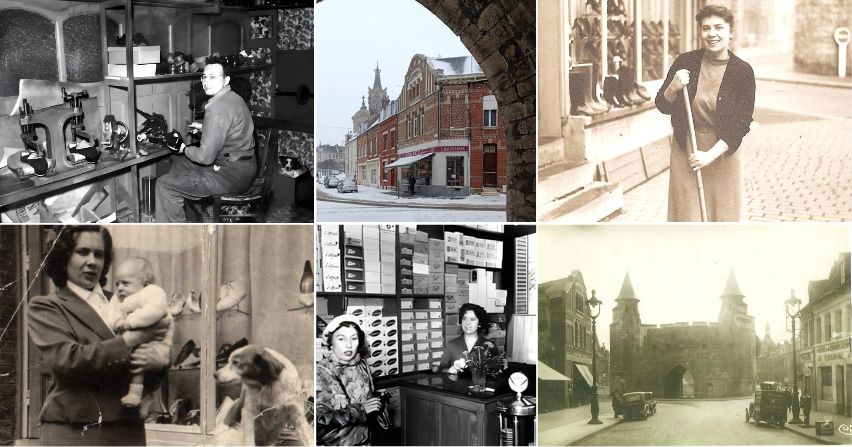Photos anciennes du magasin de chaussures à Cambrai montrant l’histoire du commerce et ses fondateurs